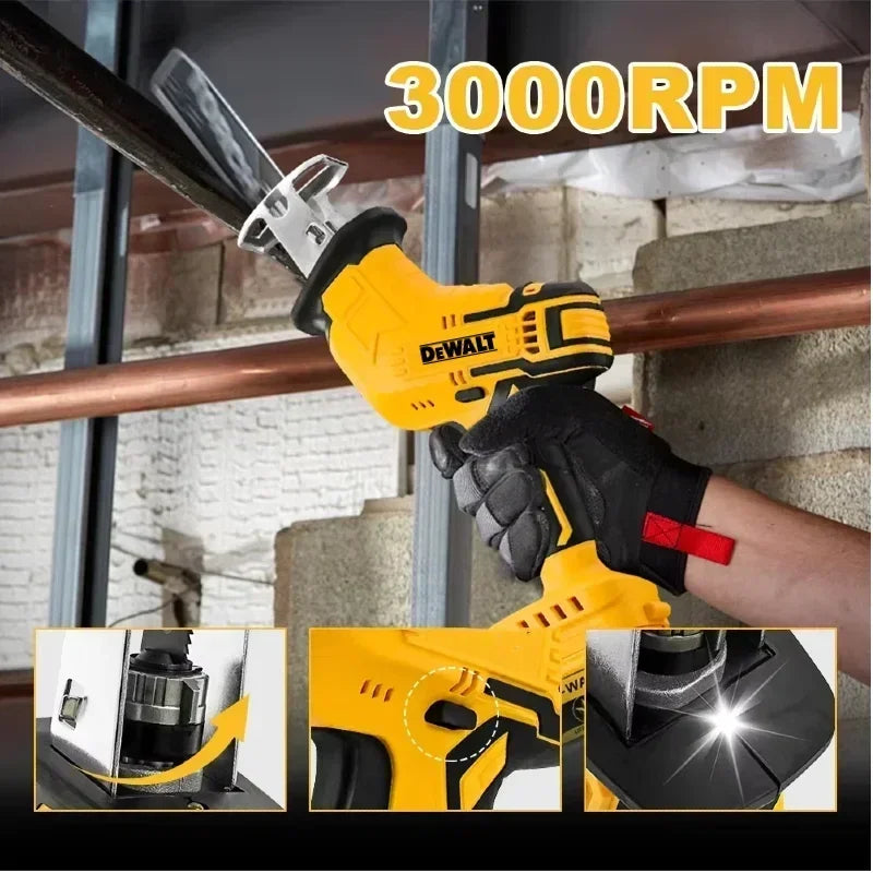 Dewalt 2800RPM Cordless Electric Reciprocating Saw Brushless Multifunctional Metal Wood Pipe Cutting Saw For Dewalt Battery