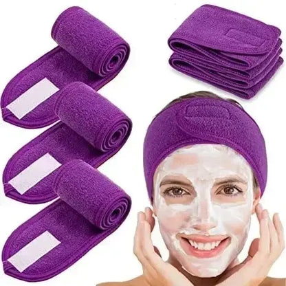 Fashion Women Wide Hairband Adjustable Makeup Wash Face Toweling Hair Wrap Headbands Face Washing Yoga Hair Make Up Accessories