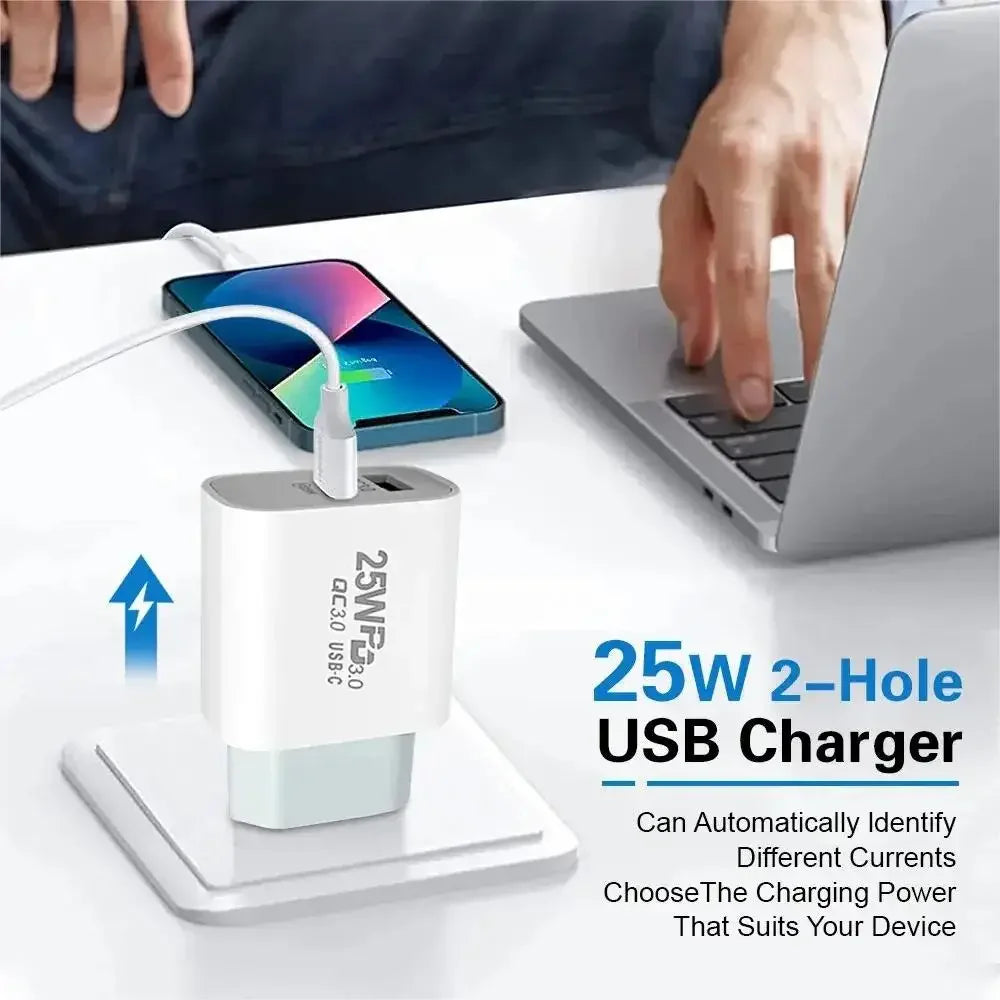 For iPhone Fast Charger 20w+20w Wall Type C Charging Cable Mobile Phone Compatible For IPhone 14 13 12 11 Pro Max XR XS X 7 8