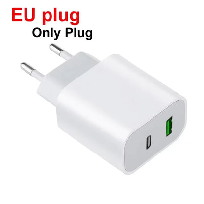 For iPhone Fast Charger 20w+20w Wall Type C Charging Cable Mobile Phone Compatible For IPhone 14 13 12 11 Pro Max XR XS X 7 8