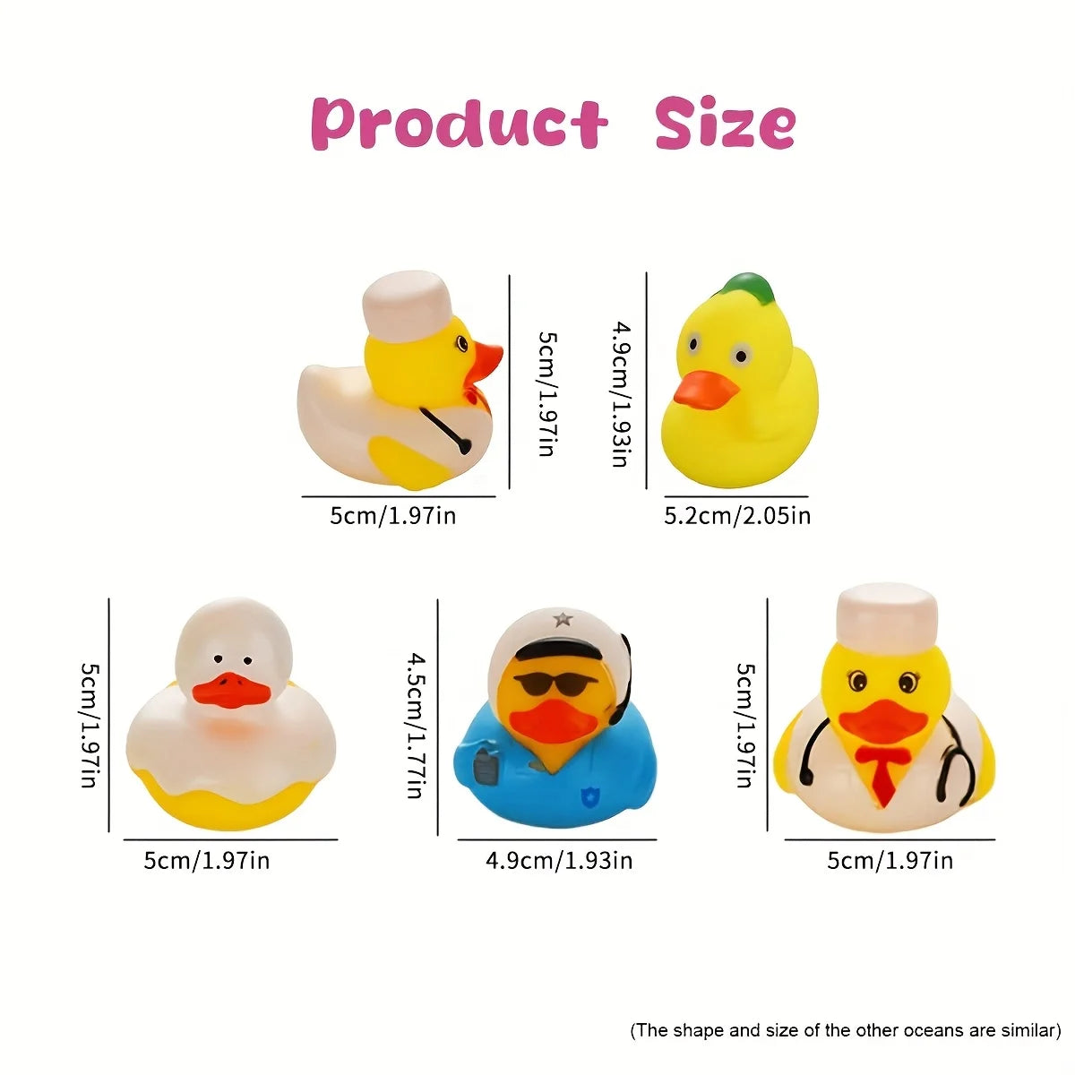Summer children's swimming pool float toys, suitable for boys and girls' swimming pool parties. Mini rubber ducks, birthday