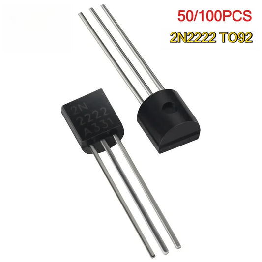 50/100PCS 2N2222 2N2222A TO-92 Transistor Kit TO92 30V 800MA NPN Transistors Electronic Kits New Original