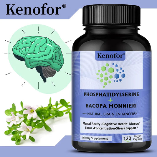 Phosphatidylserine Supplement, with Bacopa Monnieri, Brain Supplement, Supports Healthy Thinking, Memory, Creativity