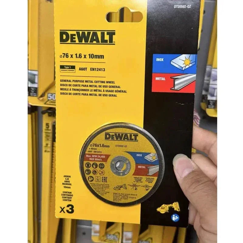 DEWALT 76mm INOX Bonded Abrasive Cutting Disc Cutting Multi-Mat Cutting Disc Electric Tools Parts (3 Pack) DT20592-QZ