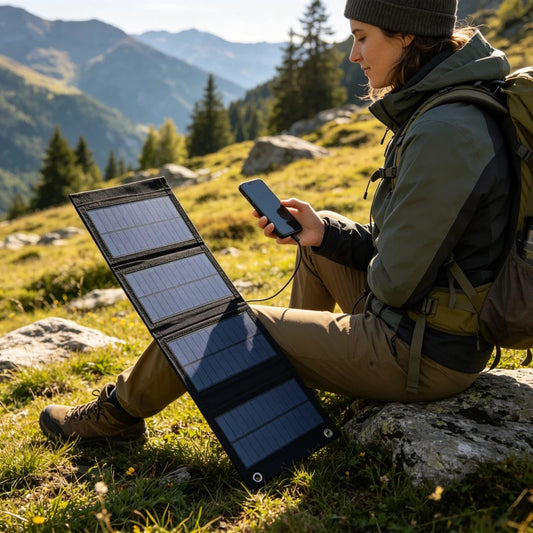 EESbao 25W-100W Energy Efficient Foldable Solar Panel 5V USB Waterproof for Outdoor Wild Adventure Power Supply