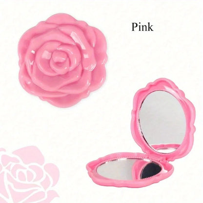 Portable and foldable rose flower makeup mirror,wedding party gifts,stylish mirrors for both women and girls.