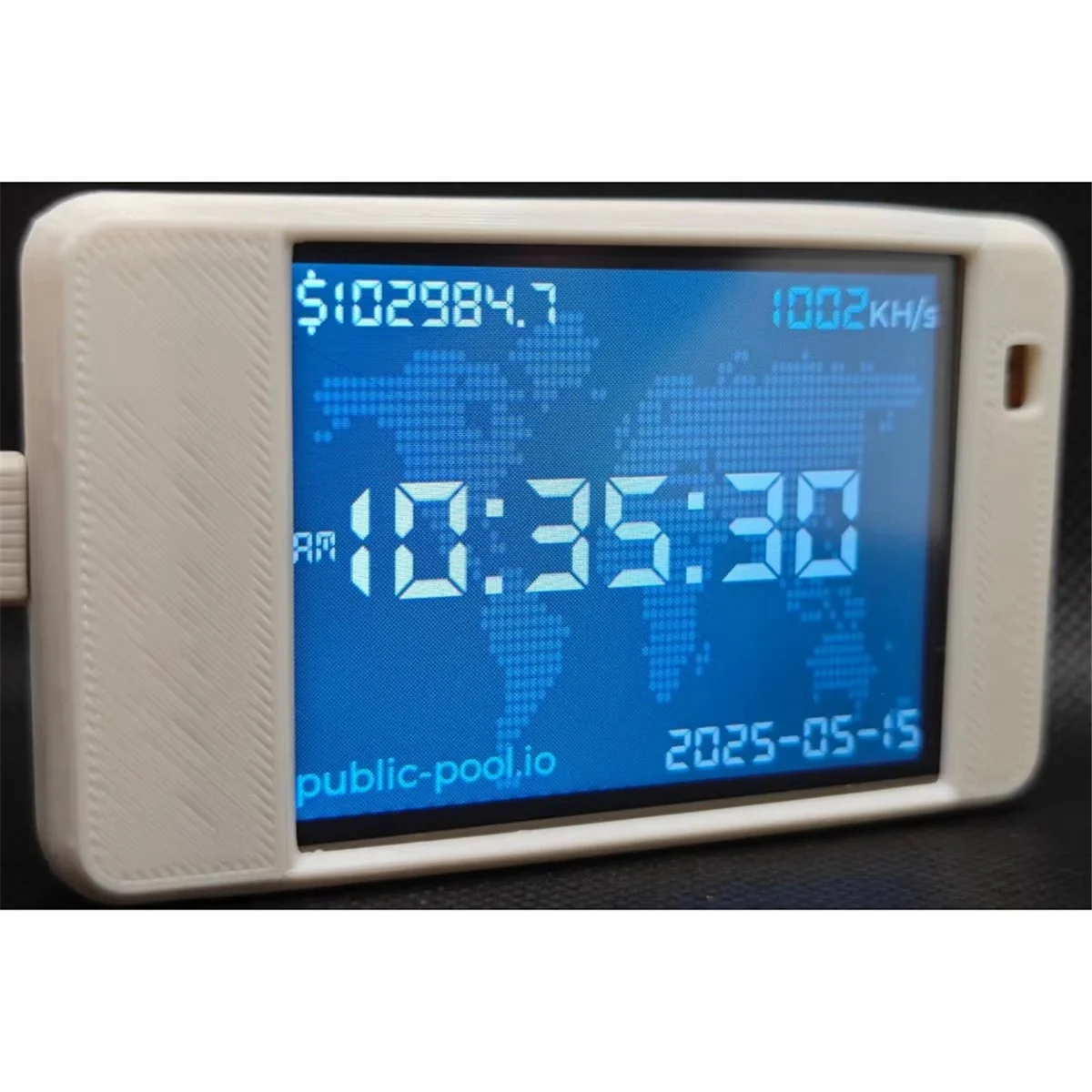 N84R NMMiner NerdMiner V2 Hashrate 1000KH/S BTC Miner ESP32 2.8 Inch Smart Display Bitcoin Solo Lottery ESP32-2432S028 White