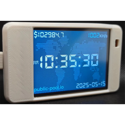 N84R NMMiner NerdMiner V2 Hashrate 1000KH/S BTC Miner ESP32 2.8 Inch Smart Display Bitcoin Solo Lottery ESP32-2432S028 White