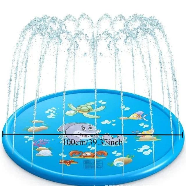 Water Splash Pools Kids Outdoor Funny Toys Children Inflatable Round Sprinkler Mat Yard Water Spray Pad