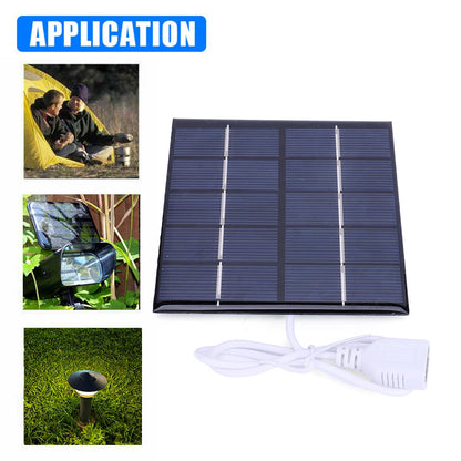 5V 240MA Solar Panel 5W Output USB Outdoor Portable Solar System For Low Power Products Cell Mobile Phone Chargers Electric Fan