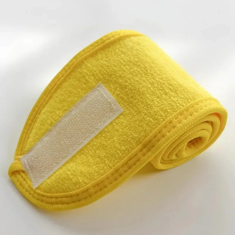 Fashion Women Wide Hairband Adjustable Makeup Wash Face Toweling Hair Wrap Headbands Face Washing Yoga Hair Make Up Accessories