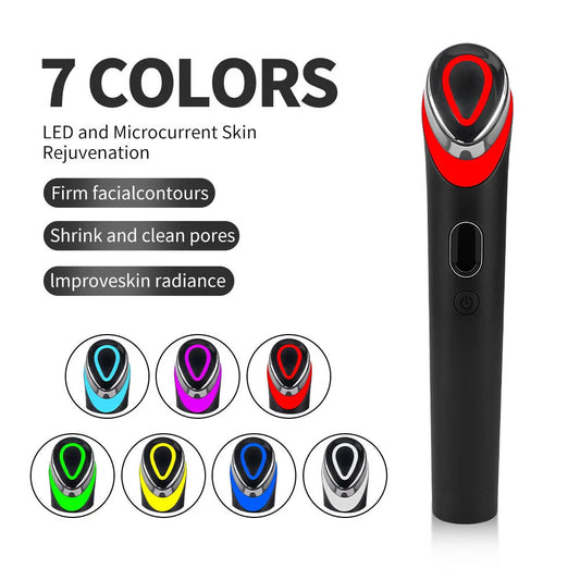 NEW Booster Pro Led Facial Light Therapy 7 Colors Eye Beauty Wand Red Light Eye Massager for Skincare & Blue Rejuvenation Tool
