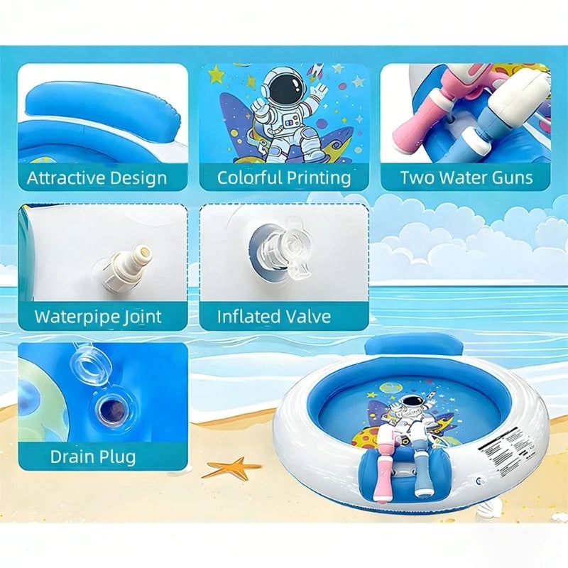 Premium PVC Childrens Play Pool Durable Water Fun For Backyard And Beach Enjoyment A2UB
