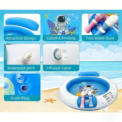 Premium PVC Childrens Play Pool Durable Water Fun For Backyard And Beach Enjoyment A2UB