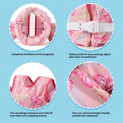 Swim Vest for Kids, Toddler Pool Floaties, Children Swimming Vest with Adjustable Strap, Swim Jacket Water Wing Arm Float Beach