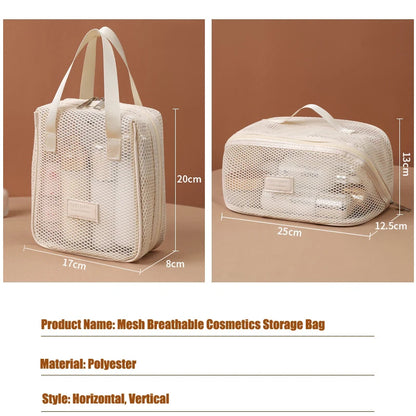 Multi-Functional Mesh Makeup Bag Pouch Large Capacity Portable Storage Case Travel Toiletry Bags Cosmetic Bag