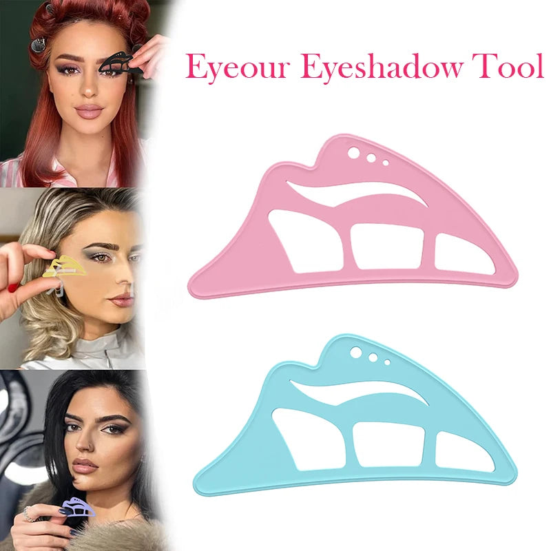 5 in 1 Eyeshadow Stencil Silicone Eyeshadow Tool Reusable Eye Makeup Aid Stencils Eyeliner Template for Beginners Makeup Tool