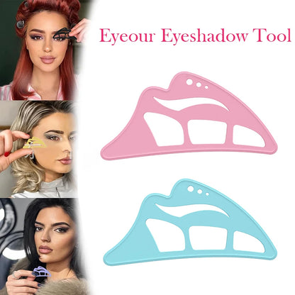 5 in 1 Eyeshadow Stencil Silicone Eyeshadow Tool Reusable Eye Makeup Aid Stencils Eyeliner Template for Beginners Makeup Tool