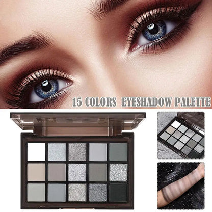 15 Colors Sexy Eyeshadow Palette Wild Dark Night Shadow Cosmetics Long Lasting Pearlescent Smoky Makeup Portable Safe 2026