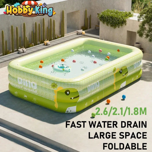 Children's Inflatable Swimming Pool PVC Home Outdoor Large Family Pool Thickened Plastic Adult Paddling Pools Garden Water Games