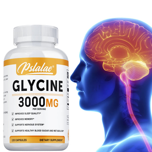 Glycine Supplement - Promotes Restful Sleep and Relaxation, Muscle, Bone, Joint, Brain and Heart Health, Vegan