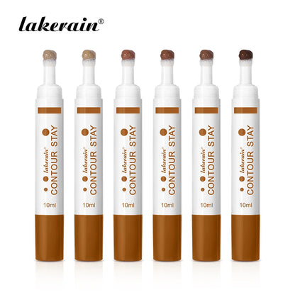 6-colors Moisturizing Liquid Contour Stay Cream Bronzer Waterproof Lightweight 3D Concealer Nourishing Face Contour Makeup