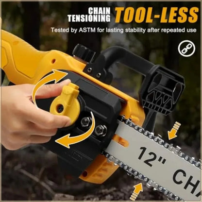 Dewalt Brushless Logging Chainsaw, Cordless Design with Automatic Oiler for Tree Cutting and Wood Trimming For 20V Battery