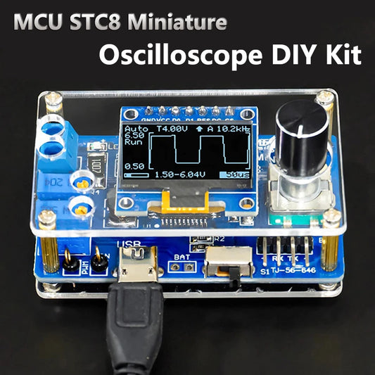 Electronic DIY Mini Digital Oscilloscope Kit STC8K8A Microcontroller Soldering Practice Loose Parts