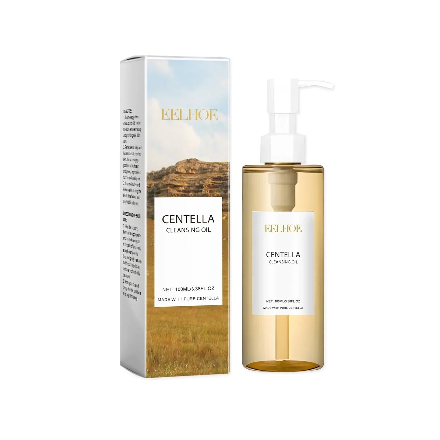 Cleansing Remover Oil Facial Makeup Remover Moisturizing Face Refresher Cleaning Centella Asiatica Extract Vitamin E Oil