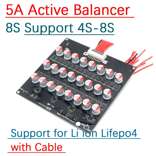 8S 5A Li ion Lifepo4 Active Balancer Capacitive Electric Vehicle RV Storage Energy transfer Lithium Battery BMS Balance 4S 6S 7S
