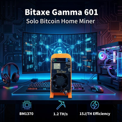 STARMINER Smart New 2026 Latest Bitaxe Gamma 601 Solo Miner 1.2Th/s 18-25W BM1370 Asic Chip Powerful Open-source Bitcoin Miner