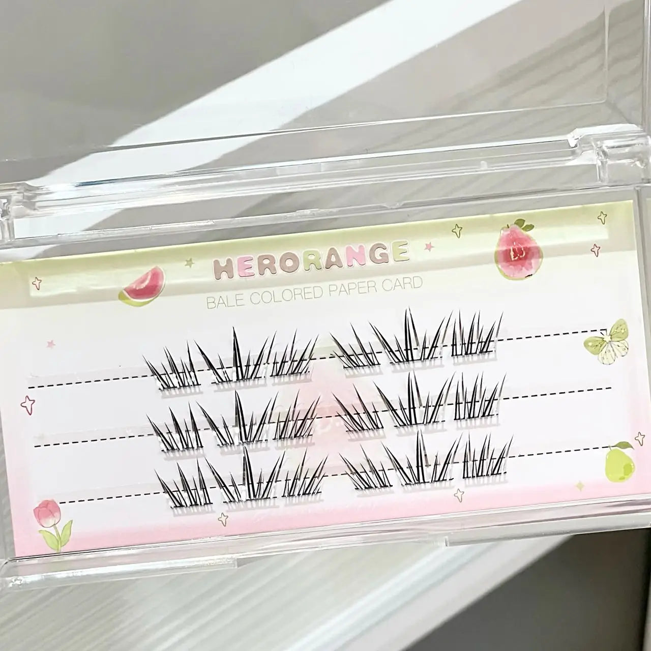 DIY Cluster Punk Silver Black Self-adhesive Glue Free False Eyelashes Segmented Thin Stems Halloween Makeup Girl Lashe Extension