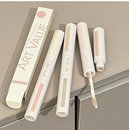 Dual End Concealer Stick Pink Liquid Brightening Contour Pen Correcting Penfor Under Eye & Face Sculpting Full Coverage Makeup
