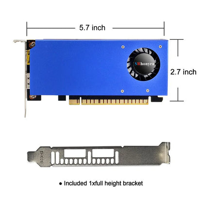 SRhonyra Geforce GTX 1650 4GB Low Profile Graphics Card,GDDR5 PCIe 3.0 X16 128 Bits Video Card Compatible SFF/Thin ITX/HTPC PC