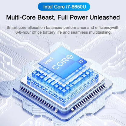 LENO 14.1" Ultra Slim Laptop 32GB 2TB Windows 11 Intel Core i7 8650U Gaming Computer PC Gamer office Notebook 1920*1080 HD