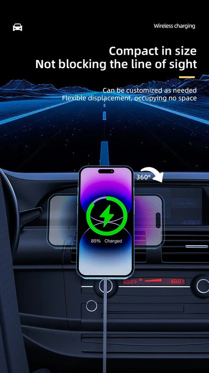 Car Air Outlet Wireless Charger Phone Stand For Magsafe iPhone 16 15 14 13 12 Pro Max Air Vent Cell Magnet Fast Charging Station