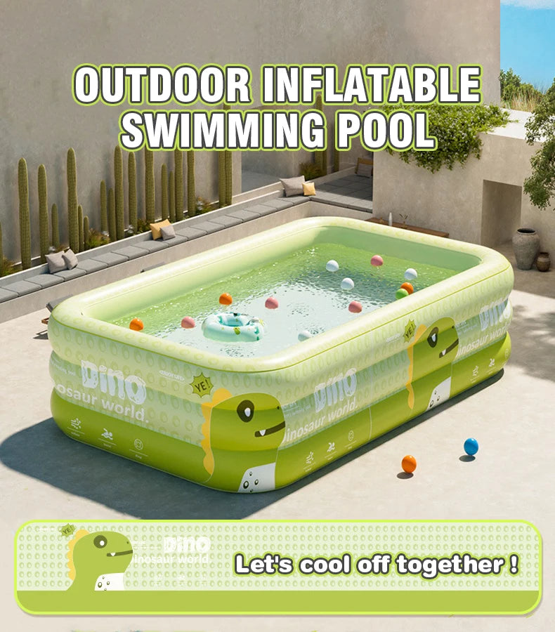 Children's Inflatable Swimming Pool PVC Home Outdoor Large Family Pool Thickened Plastic Adult Paddling Pools Garden Water Games