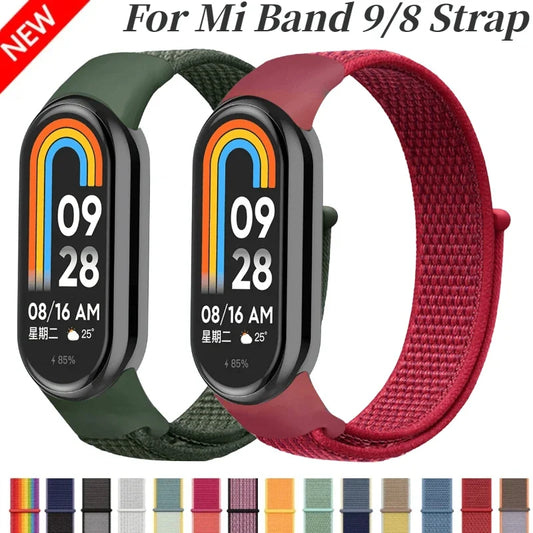 Nylon Loop Strap For Xiaomi Mi Band 10 Smart Watch Belt Wristband Breathable Watchband Correa For Mi Band 9/8 Strap Accessories