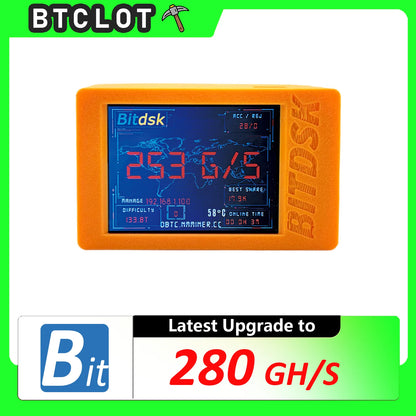 New 2026 Latest Bitdsk U1 280Gh/s Bitcoin Miner BM1397 Asic Chip nerdminer Home Mining  BTC Cryptos Miner device Solo Lottery