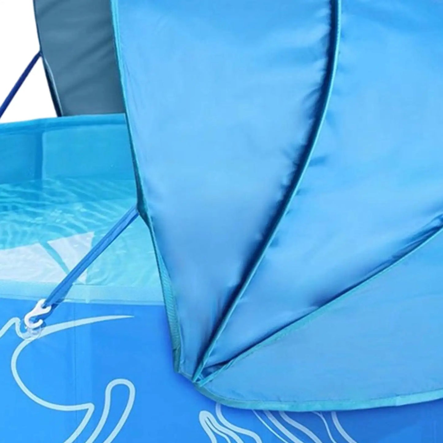 Kiddie Pool with Canopy 120x30cm Foldable Summer Water Play Toy  Children's sunshade swimming pool patio wading pool Baby Pool