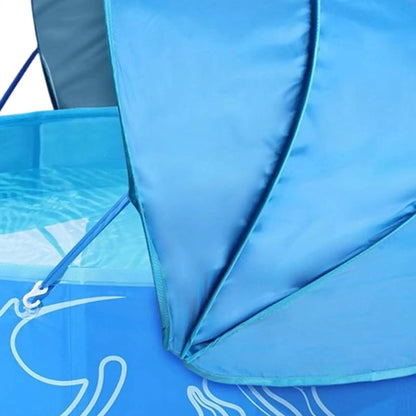 Kiddie Pool with Canopy 120x30cm Foldable Summer Water Play Toy  Children's sunshade swimming pool patio wading pool Baby Pool