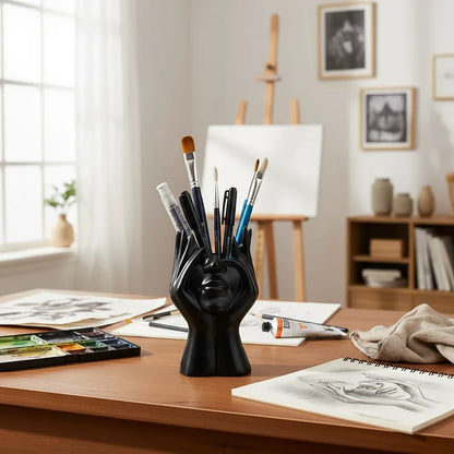 Classical Plastic Face Vase Storage Holders Creative Body Art Styling Office Organizers Multifunctional Makeup Brush Holder