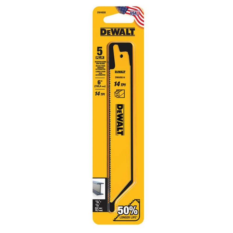 DEWALT Original Bi-Metal Reciprocating Saw Blades Sturdy Durable Tools Accessories DW4808 DW4802 DW4812 DW4813 DWA4186
