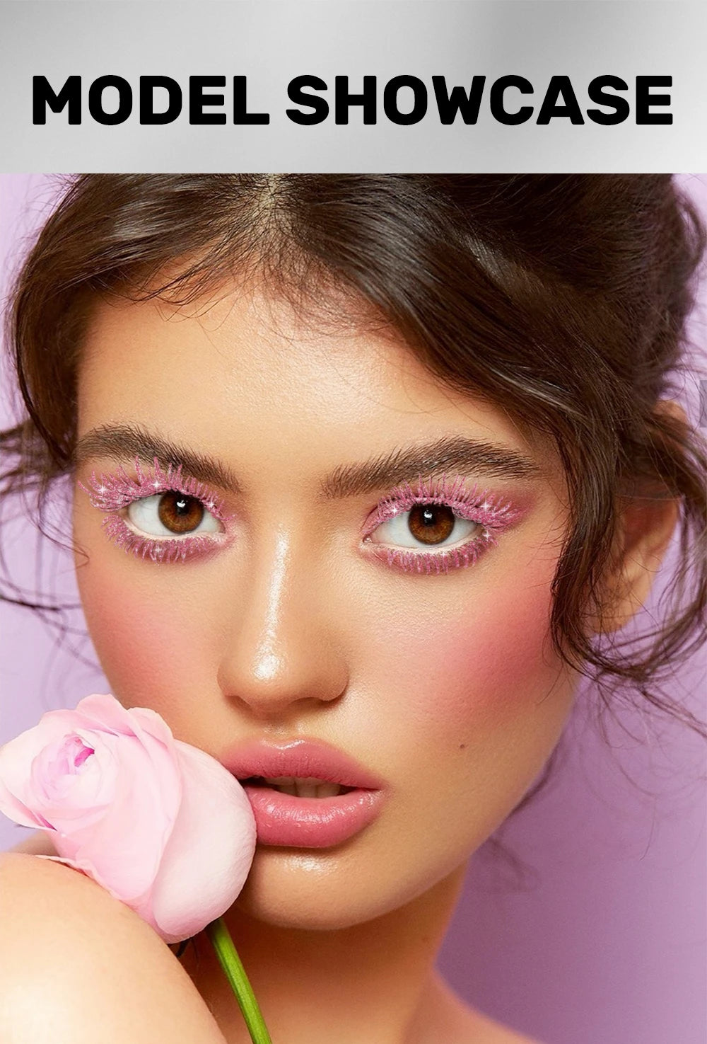 Glitter Diamond Mascara Waterproof Smudge-Proof Volumizing Lengthening Sparkling Snowflake Flake Clump-Free Lasting Party Makeup