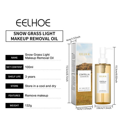 Cleansing Remover Oil Facial Makeup Remover Moisturizing Face Refresher Cleaning Centella Asiatica Extract Vitamin E Oil