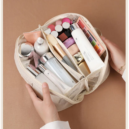 Multi-Functional Mesh Makeup Bag Pouch Large Capacity Portable Storage Case Travel Toiletry Bags Cosmetic Bag