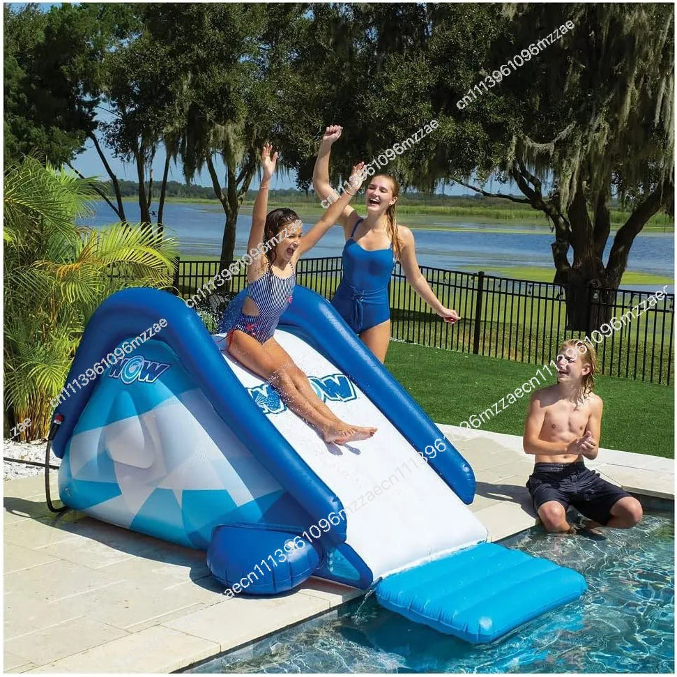 Inflatable Water Play Facilities Children's Inflatable Slide Pool Water Play Double Slide Outdoor Swimming Pool Slide