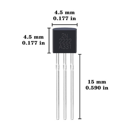 240pcs 24 Values BJT Transistor Kit Pnp Npn 20 Values a1015 2n2222 Bc327 Bc337 c1815 s8050 s8850 c945s9014 s9015 s9018 2n5551