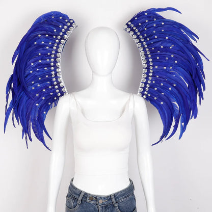 Halloween Carnival Feather Samba Costume Party Bar Performance Role Playing Props Makeup Dance Feather Wings Parade