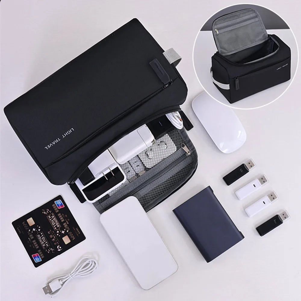 3-in-1 Travel Toiletry Bag Oxford Cloth Lightweight Waterproof Shaving Bag Handheld Makeup Bag Makeup Organizer Business